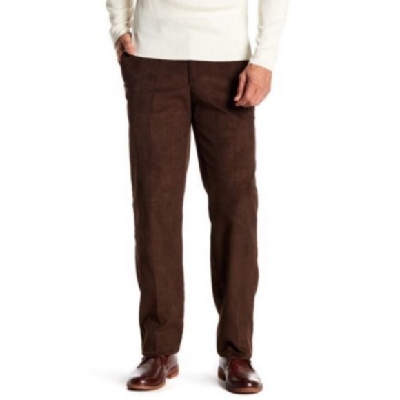 Peter Millar Nanoluxe Corduroy Brown Pants - 35x29 - Picture 2 of 15